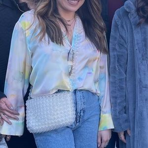 Zara Multi-Colored Button Down Blouse